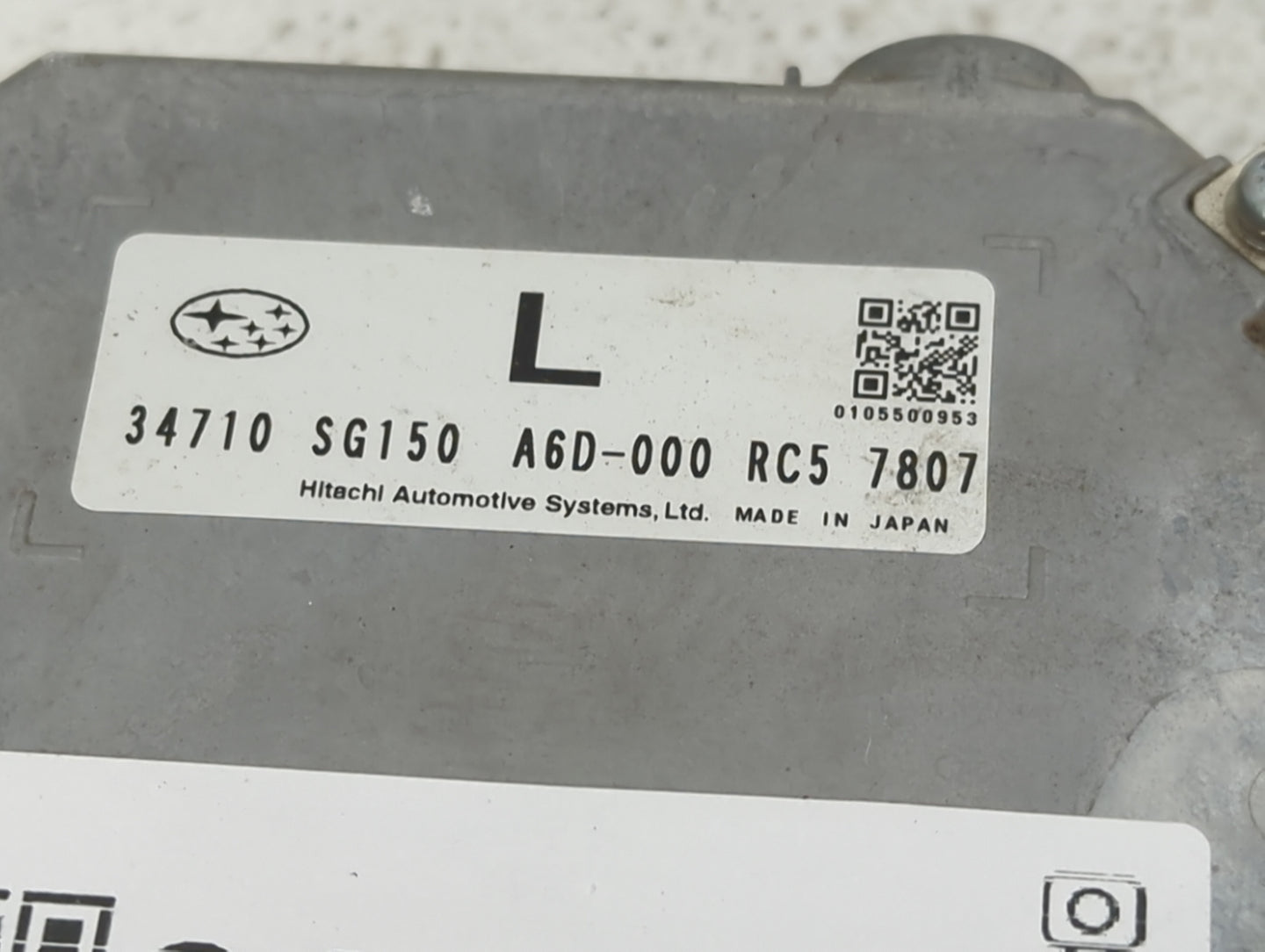 2018 Subaru Forester PCM Engine Control Computer ECU ECM PCU OEM P/N:34710SG150 A6D-000 Fits OEM Used Auto Parts - Oemusedau