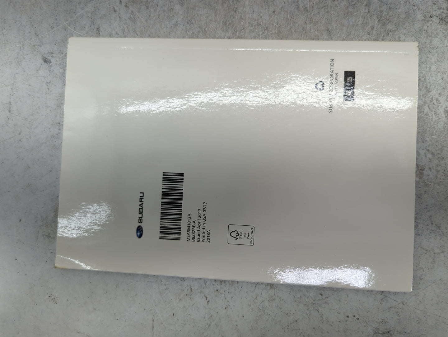 2018 Subaru Forester Owners Manual Book Guide P/N:B1039BE-A MSA5M1810A, MSA5M1813A, B8322BE-A OEM Used Auto Parts - Oemuseda
