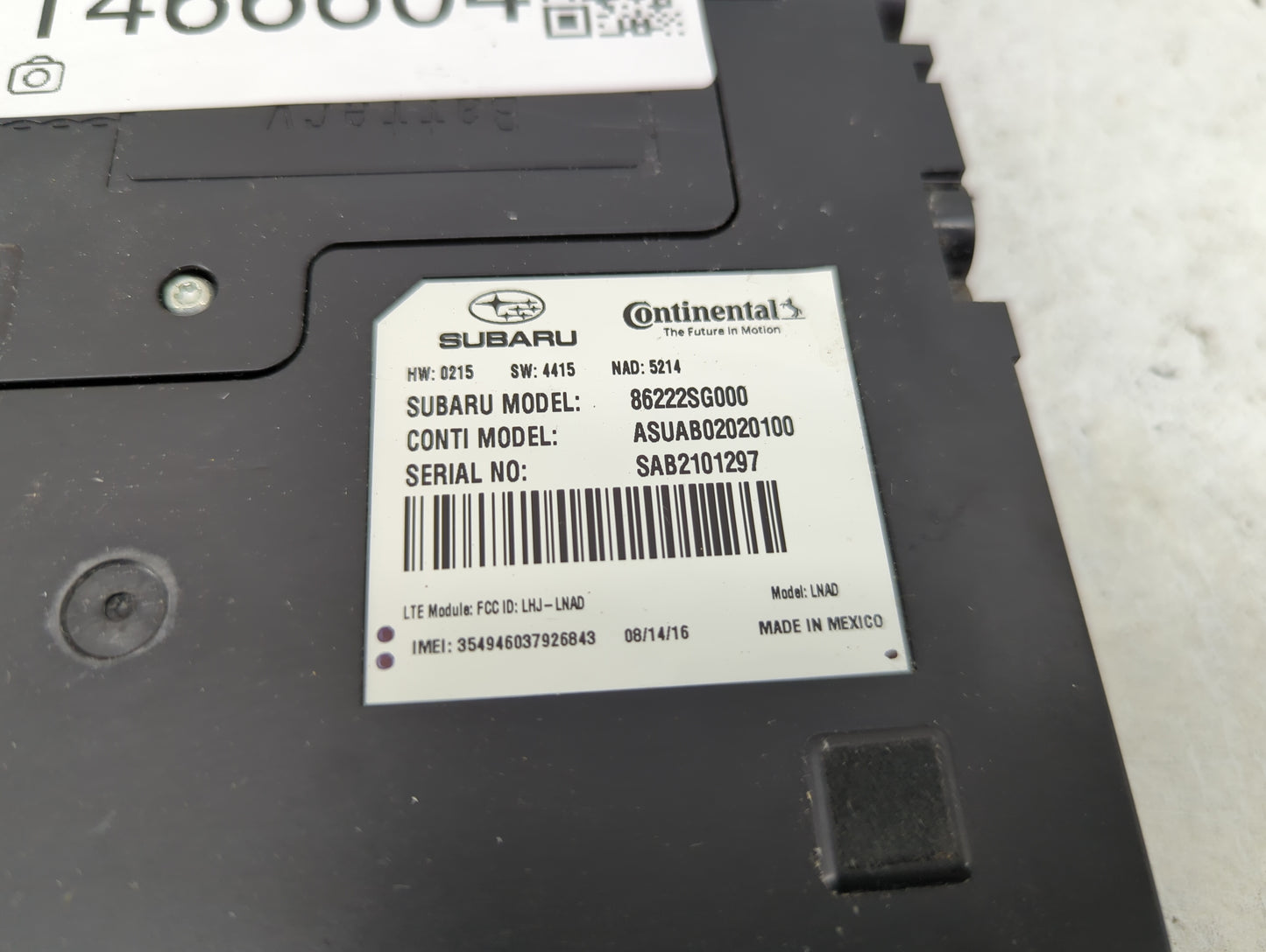2018 Subaru Forester Telematics Control Module - Oemusedautoparts1.com