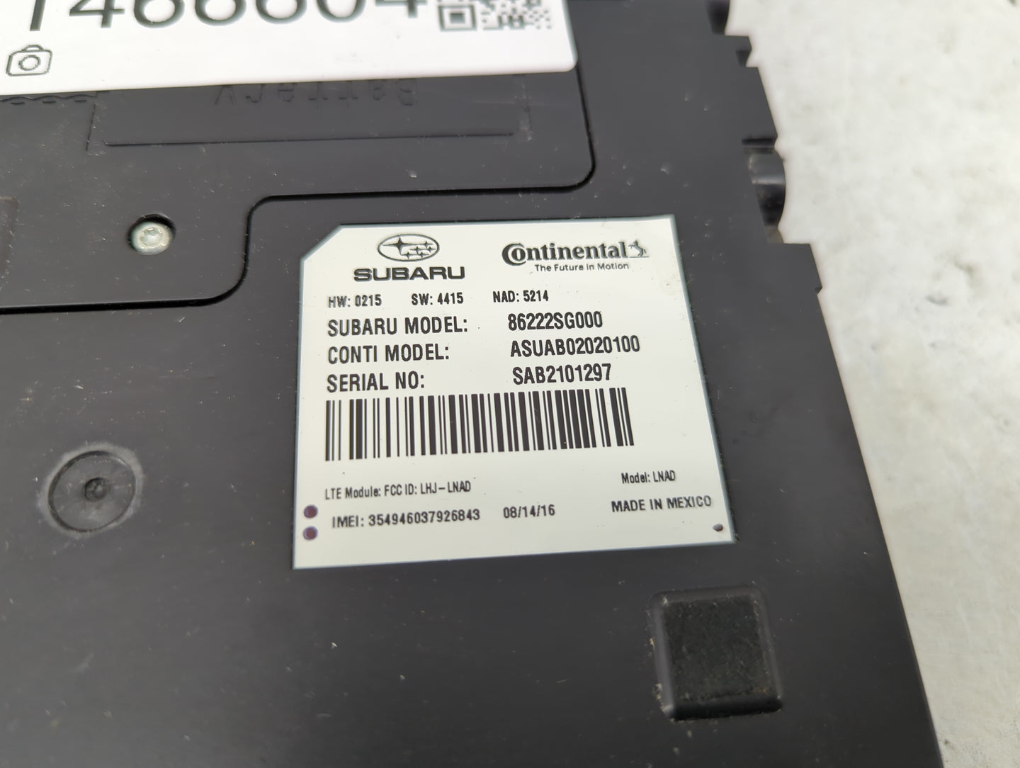 2018 Subaru Forester Telematics Control Module - Oemusedautoparts1.com