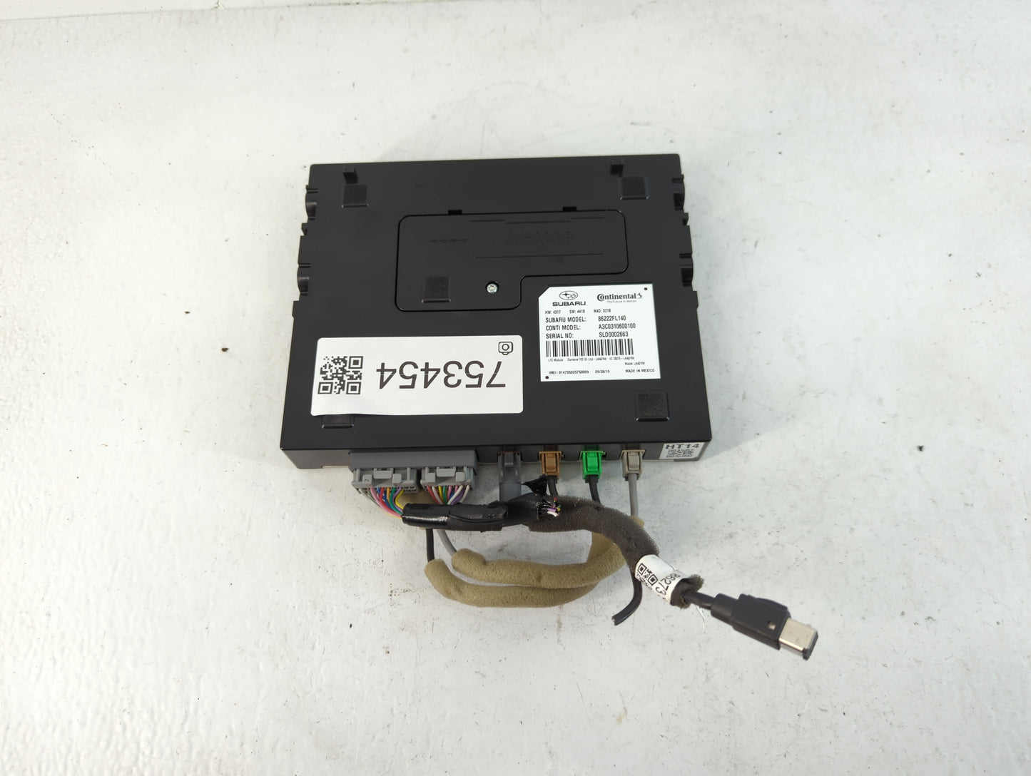 2018 Subaru Forester Bluetooth Phone Communication Control Module Ccm Oem - Oemusedautoparts1.com