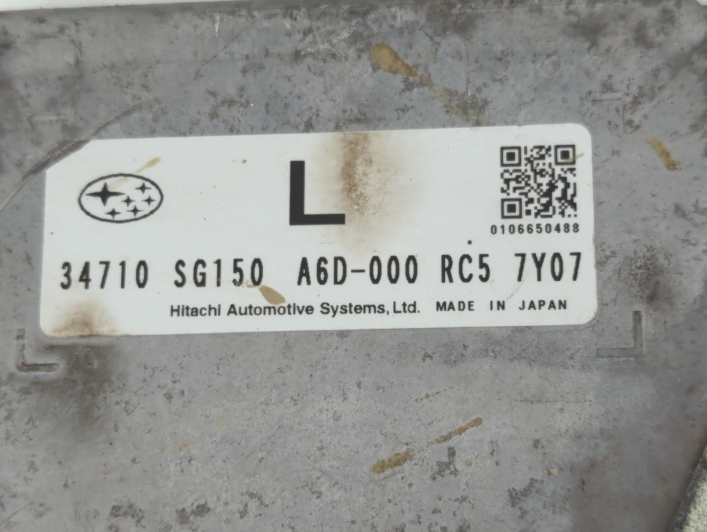 2018 Subaru Forester PCM Engine Control Computer ECU ECM PCU OEM P/N:RC5 7Y07 A6D-000, 34710 SG150 Fits OEM Used Auto Parts 