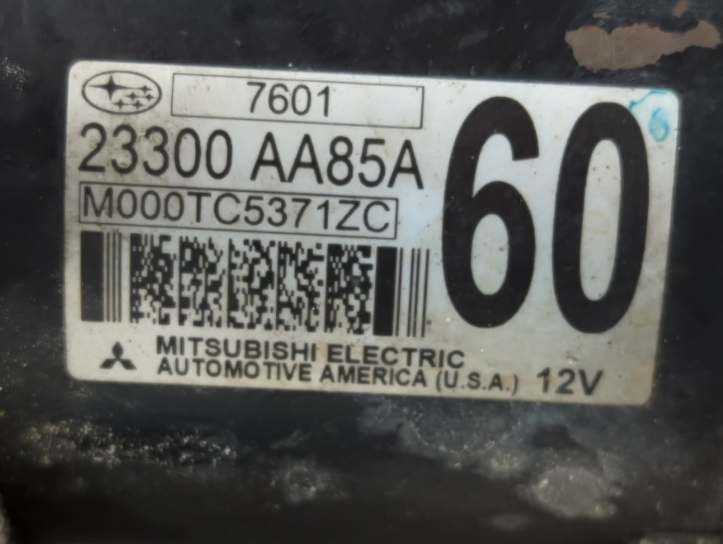 2017-2022 Subaru Impreza Car Starter Motor Solenoid OEM P/N:M000TC5371ZC 23300 AA85A Fits Fits 2017 2018 2019 2020 2021 2022