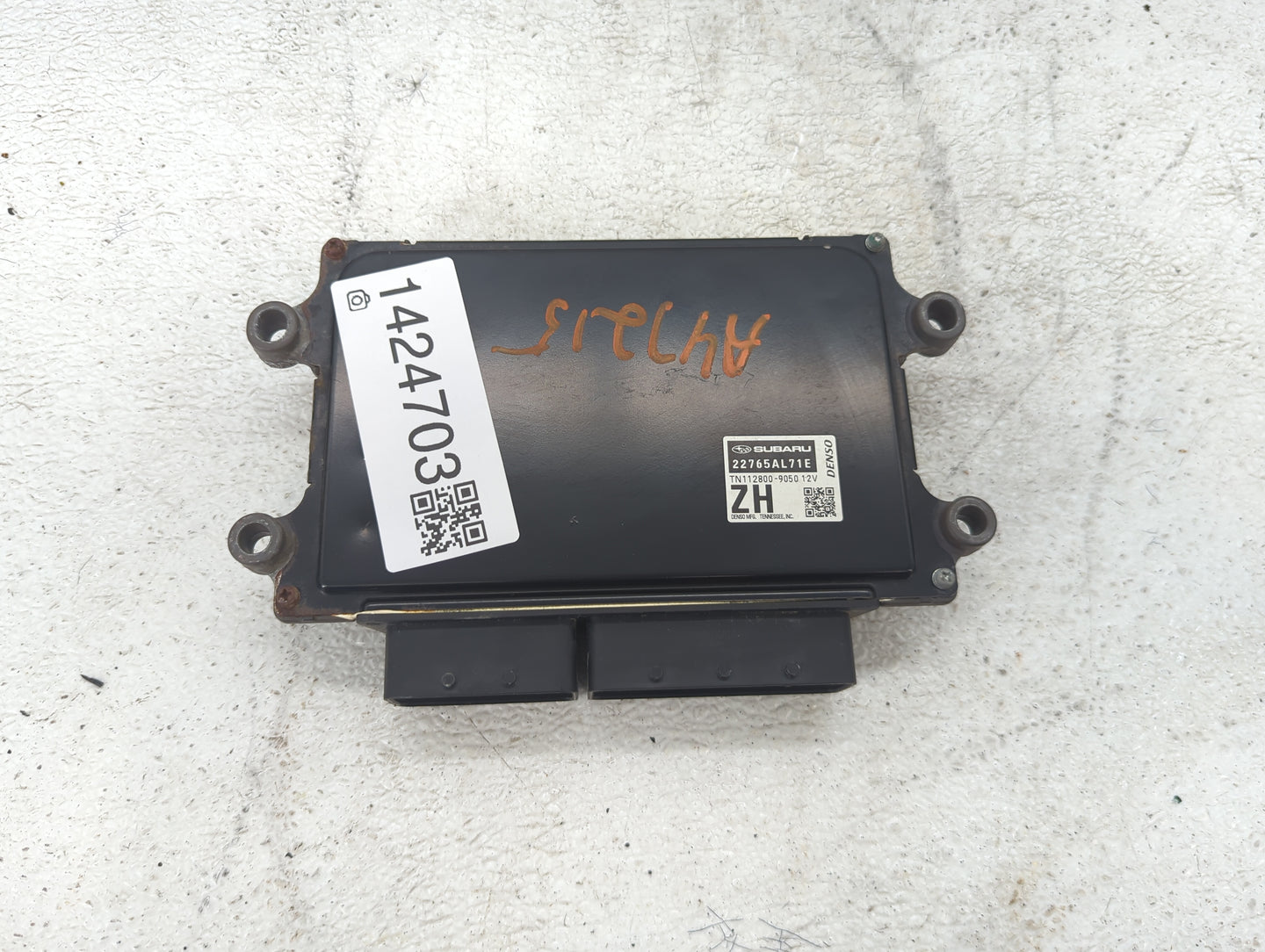 2018 Subaru Impreza PCM Engine Control Computer ECU ECM PCU OEM P/N:22765AL71E TN112800-9050 Fits OEM Used Auto Parts - Oemu