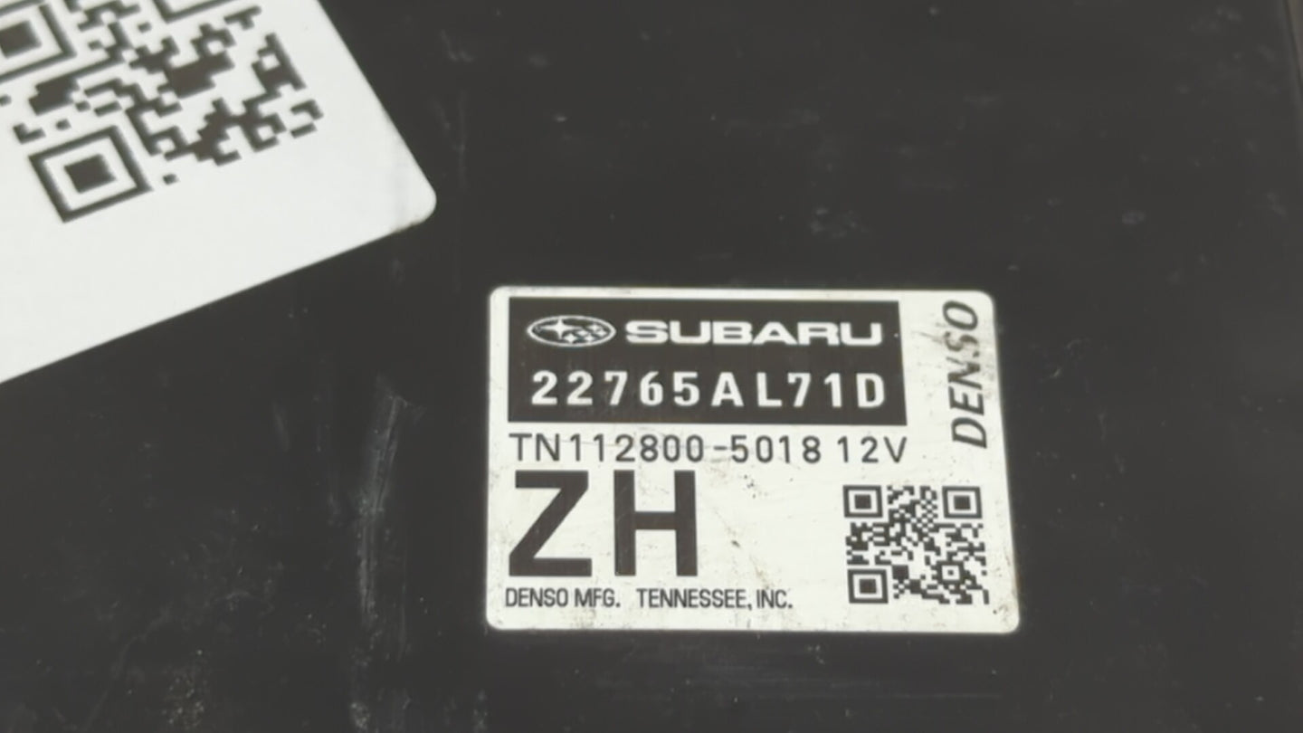 2017 Subaru Impreza PCM Engine Control Computer ECU ECM PCU OEM P/N:22765AL71D 22765AL71C, 22765AL71A, 22765AL71E, 22765AL71