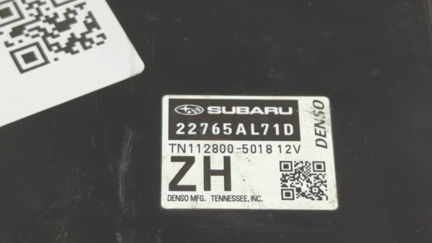 2017 Subaru Impreza PCM Engine Control Computer ECU ECM PCU OEM P/N:22765AL71D 22765AL71C, 22765AL71A, 22765AL71E, 22765AL71