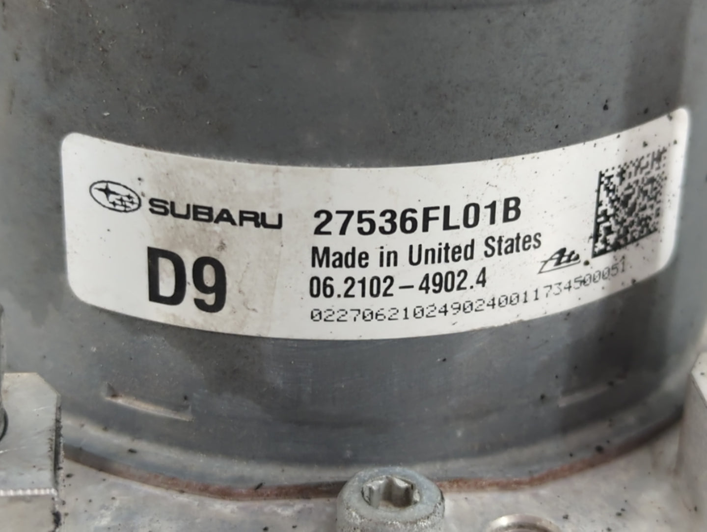2017-2021 Subaru Impreza ABS Pump Control Module Replacement P/N:27536FL01B Fits Fits 2017 2018 2019 2020 2021 OEM Used Auto