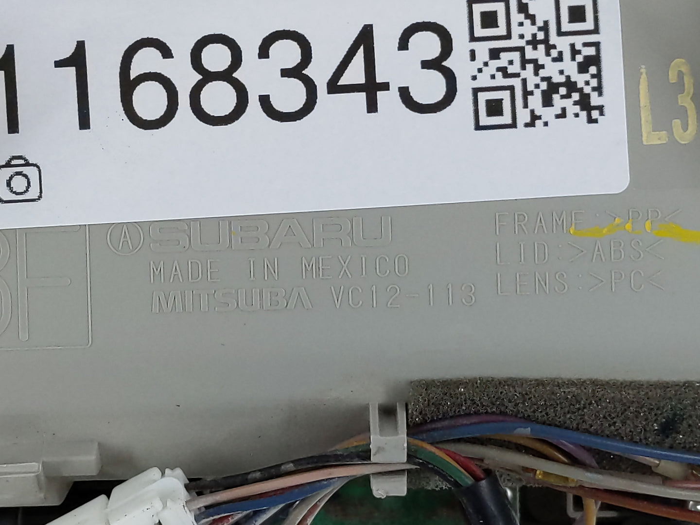 2018 Subaru Legacy Overhead Roof Console - Oemusedautoparts1.com