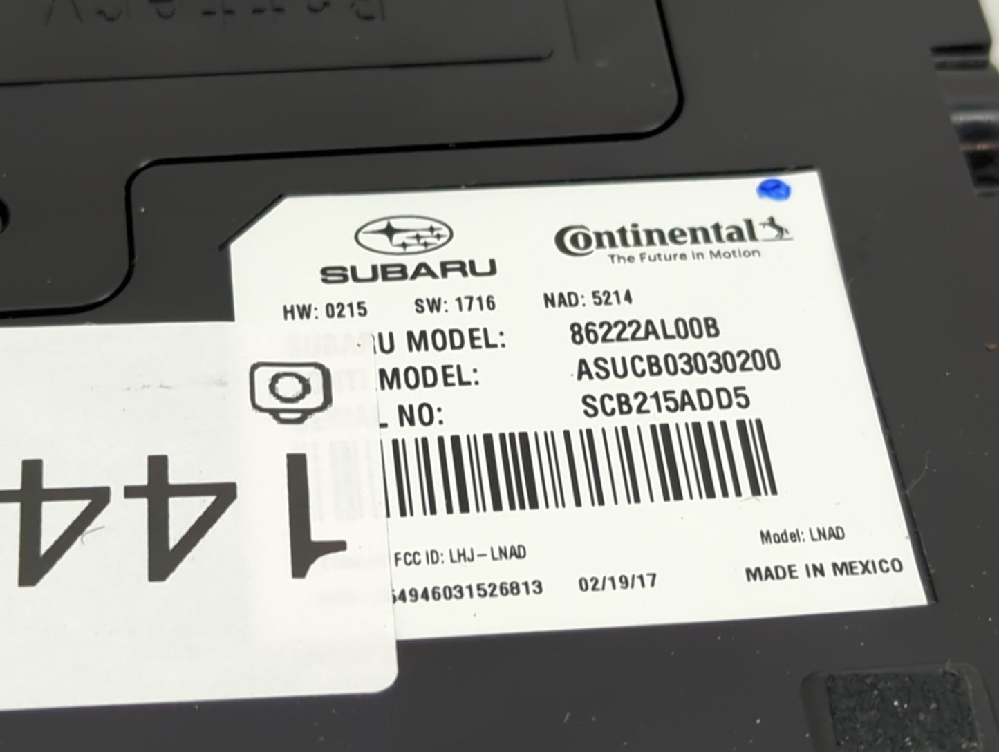 2016-2018 Subaru Legacy Communication Control Module - Oemusedautoparts1.com