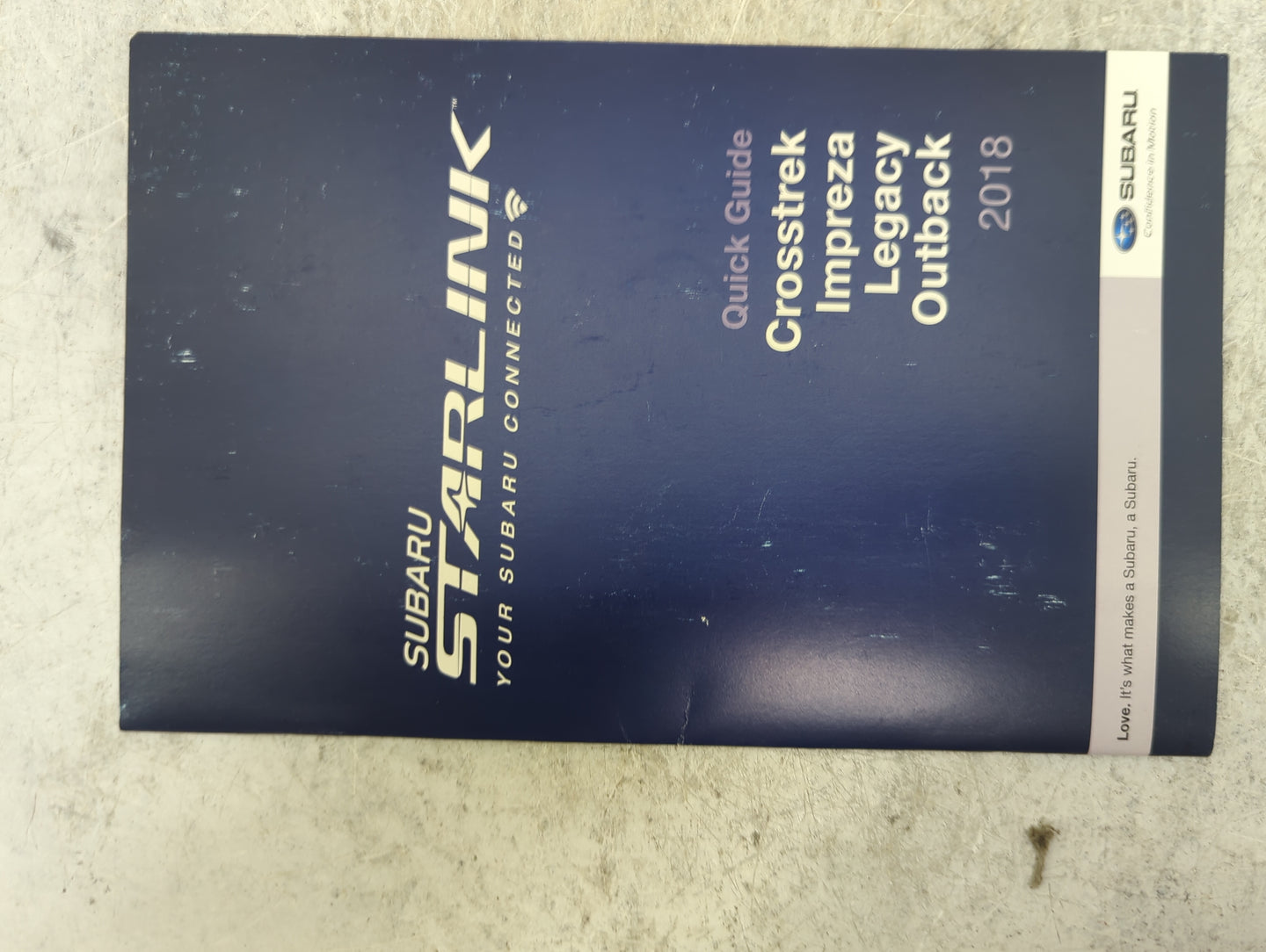 2018 Subaru Legacy Owners Manual Book Guide P/N:B2543BE-A MSA5M1811A, MSA5B1811A OEM Used Auto Parts - Oemusedautoparts1.com