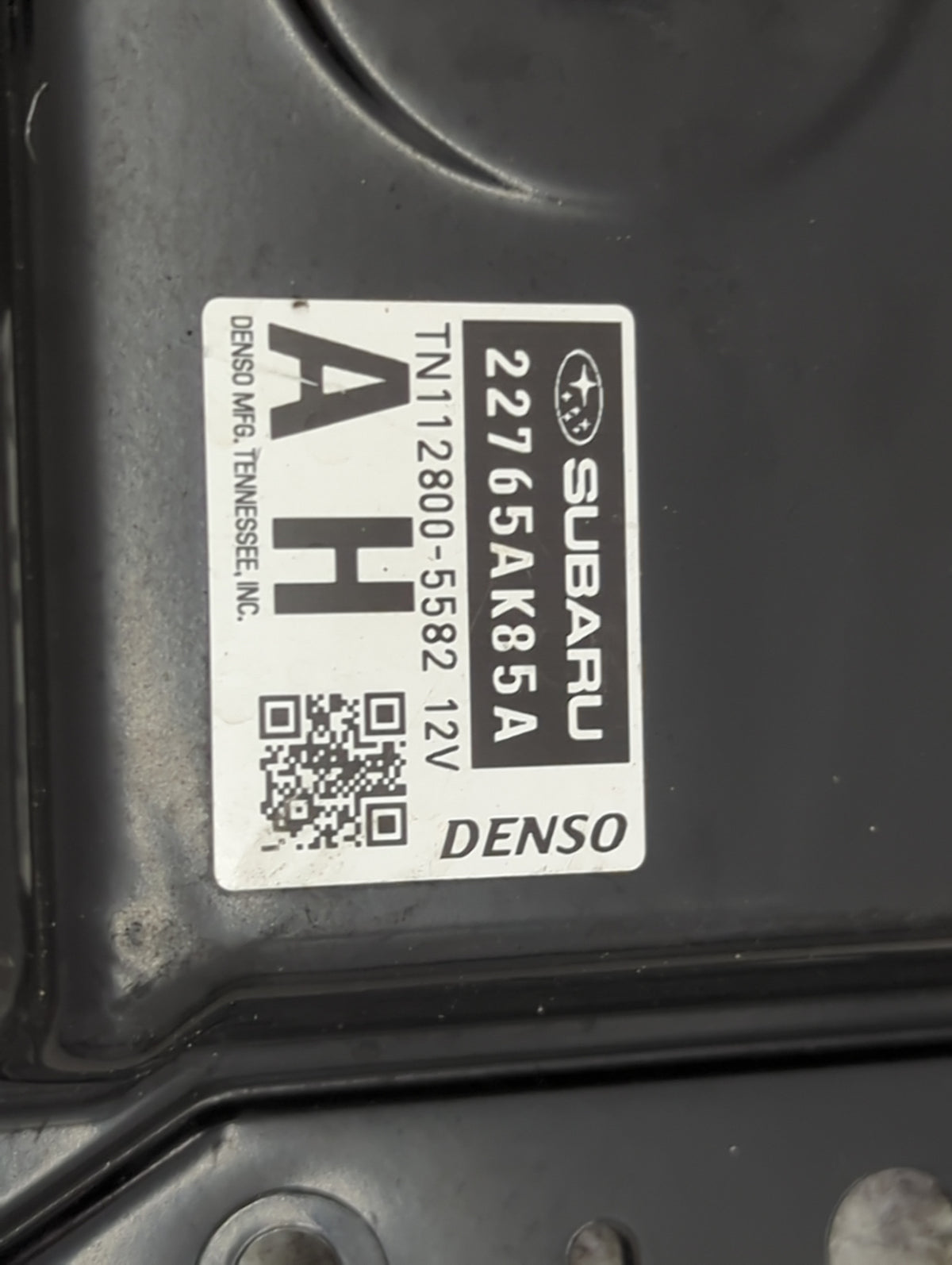 2018 Subaru Legacy PCM Engine Control Computer ECU ECM PCU OEM P/N:22765AK85A TN112800-5582 OEM Used Auto Parts - Oemusedaut