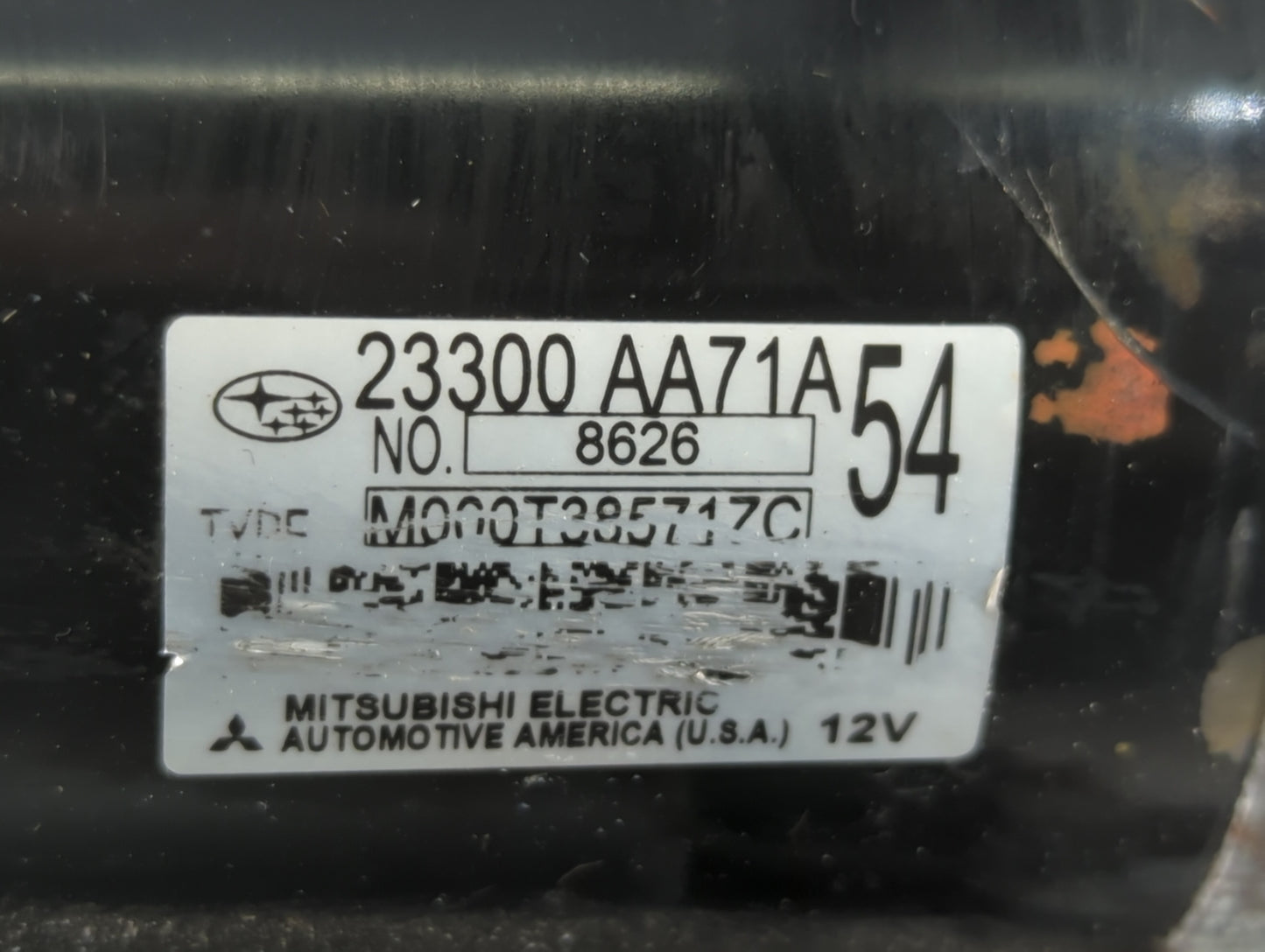 2015-2019 Subaru Legacy Car Starter Motor Solenoid OEM P/N:23300 AA71A Fits Fits 2015 2016 2017 2018 2019 OEM Used Auto Part