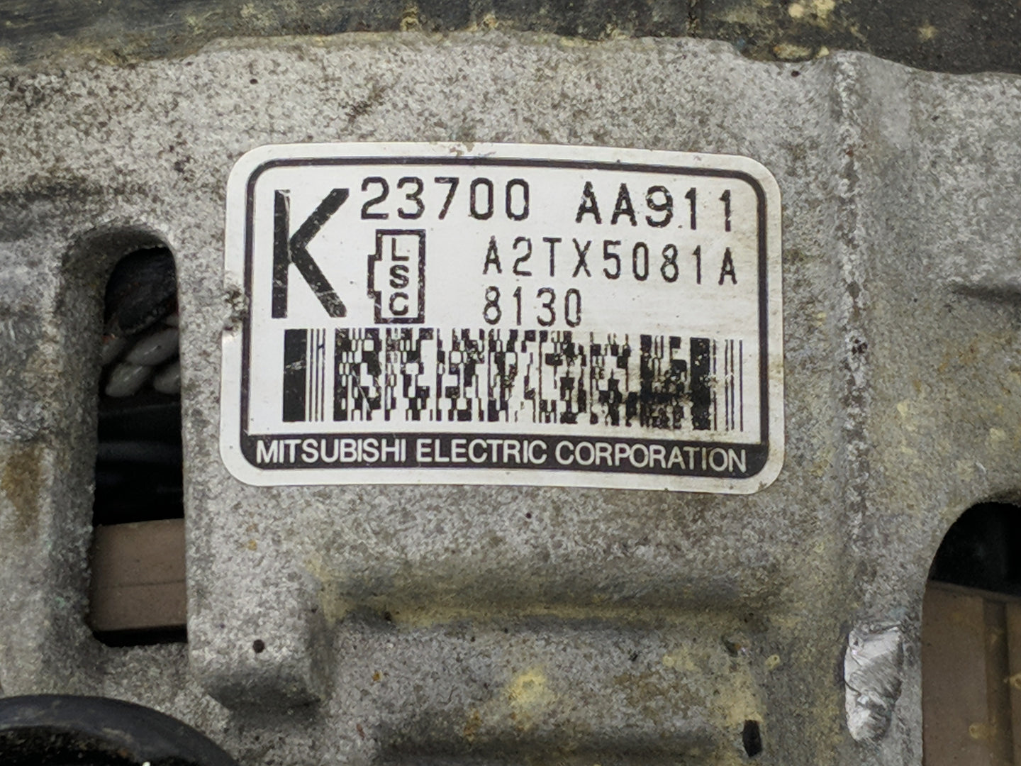 2015-2021 Subaru Wrx Alternator Replacement Generator Charging Assembly Engine OEM P/N:23700 AA911 Fits OEM Used Auto Parts 