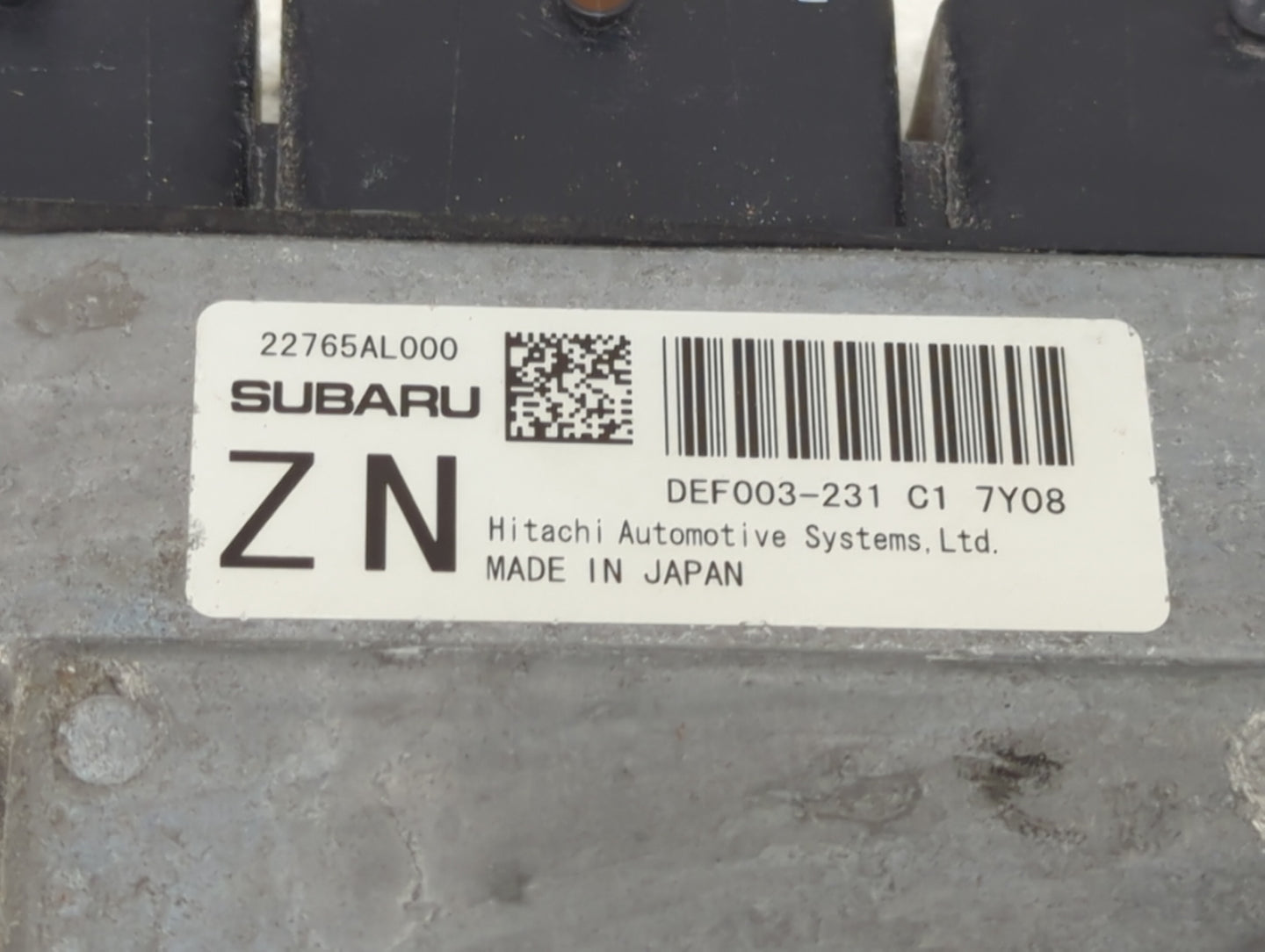 2018 Subaru Wrx PCM Engine Control Computer ECU ECM PCU OEM P/N:22765AL000 DEF003-231 Fits OEM Used Auto Parts - Oemusedauto