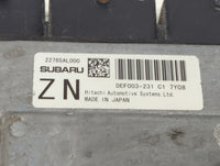 2018 Subaru Wrx PCM Engine Control Computer ECU ECM PCU OEM P/N:22765AL000 DEF003-231 Fits OEM Used Auto Parts - Oemusedauto