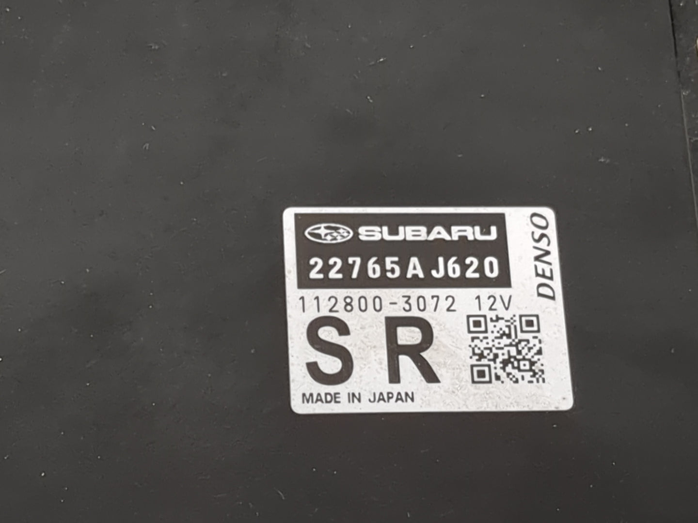 2018 Subaru Xv PCM Engine Control Computer ECU ECM PCU OEM P/N:112800-3072 22765AJ620 Fits OEM Used Auto Parts - Oemusedauto