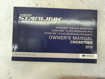 2018 Subaru Xv Owners Manual Book Guide P/N:B1323BE-B OEM Used Auto Parts