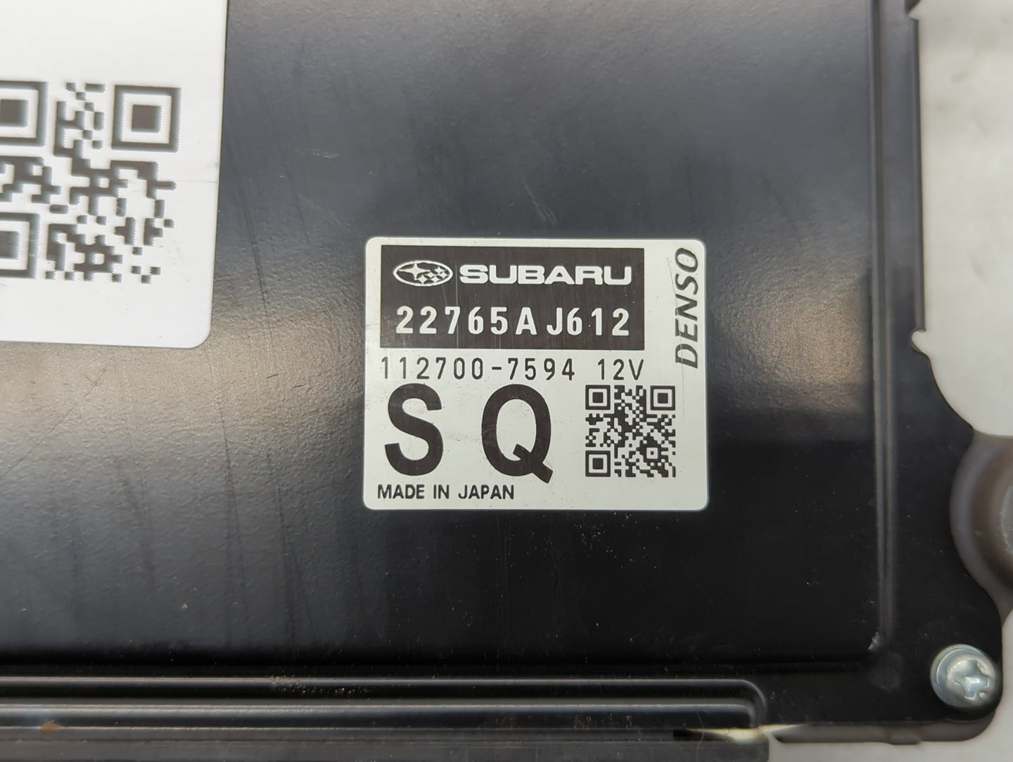 2018 Subaru Xv PCM Engine Control Computer ECU ECM PCU OEM P/N:22765AJ612 Fits OEM Used Auto Parts - Oemusedautoparts1.com
