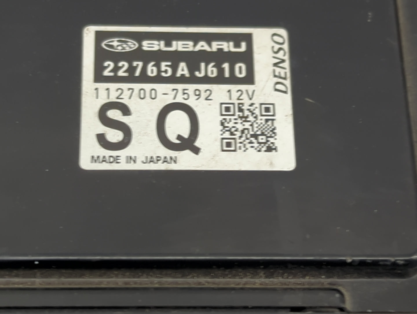 2018 Subaru Xv Crosstrek PCM Engine Control Computer ECU ECM PCU OEM P/N:22765AJ610 112700-7592 Fits OEM Used Auto Parts - O