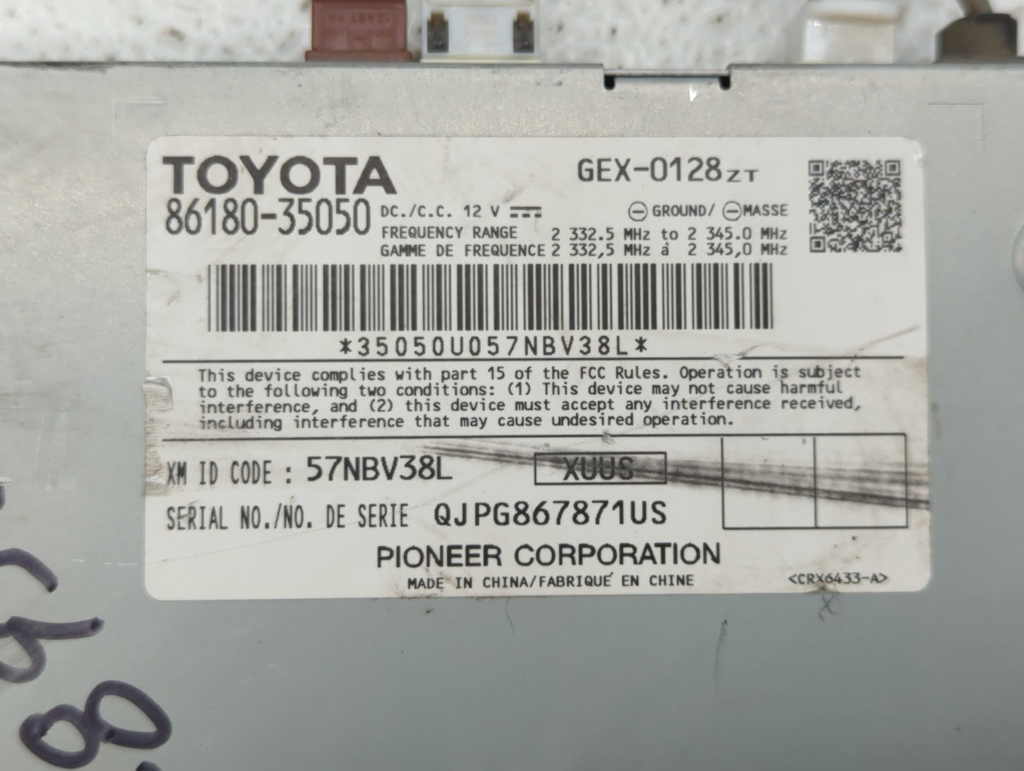 2014-2018 Toyota 4runner Radio AM FM Cd Player Receiver Replacement P/N:86180-35350 Fits Fits 2014 2015 2016 2017 2018 OEM U