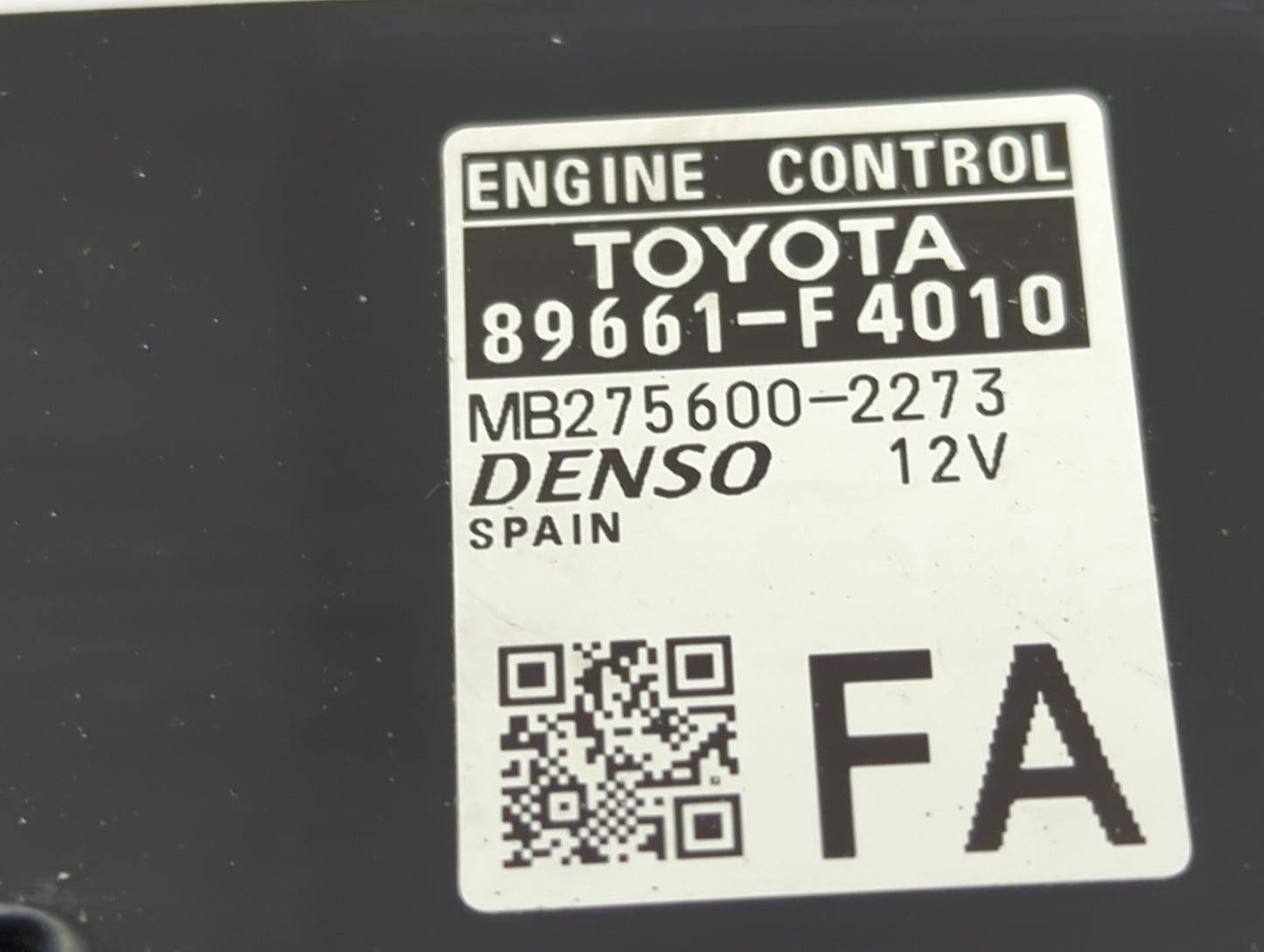 2018 Toyota C-Hr PCM Engine Control Computer ECU ECM PCU OEM P/N:89661-F4010 MB275600-2273 Fits OEM Used Auto Parts - Oemuse