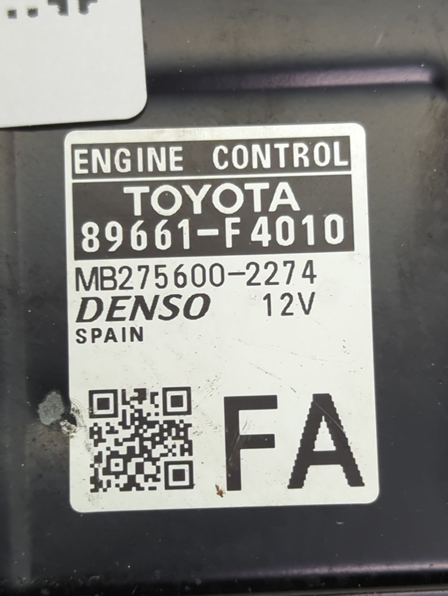 2018 Toyota C-Hr PCM Engine Control Computer ECU ECM PCU OEM P/N:89661-F4010 MB275600-2274 Fits OEM Used Auto Parts - Oemuse