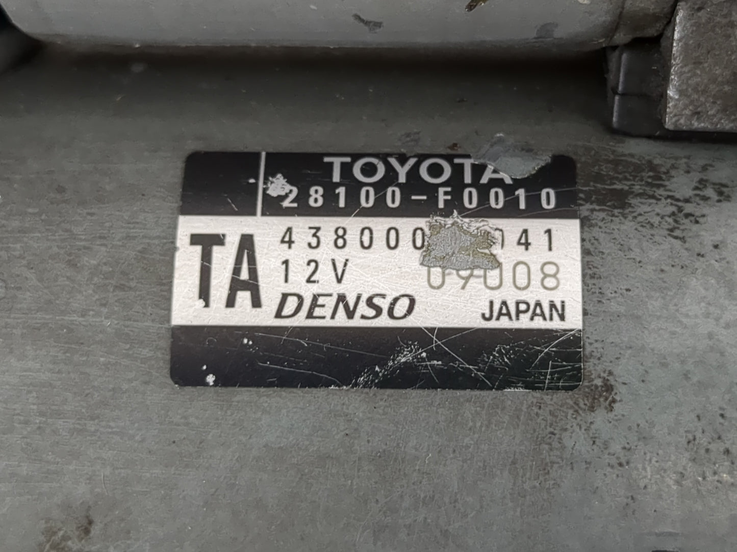 2018-2022 Toyota Camry Car Starter Motor Solenoid OEM P/N:28100-F0010 Fits Fits 2018 2019 2020 2021 2022 OEM Used Auto Parts