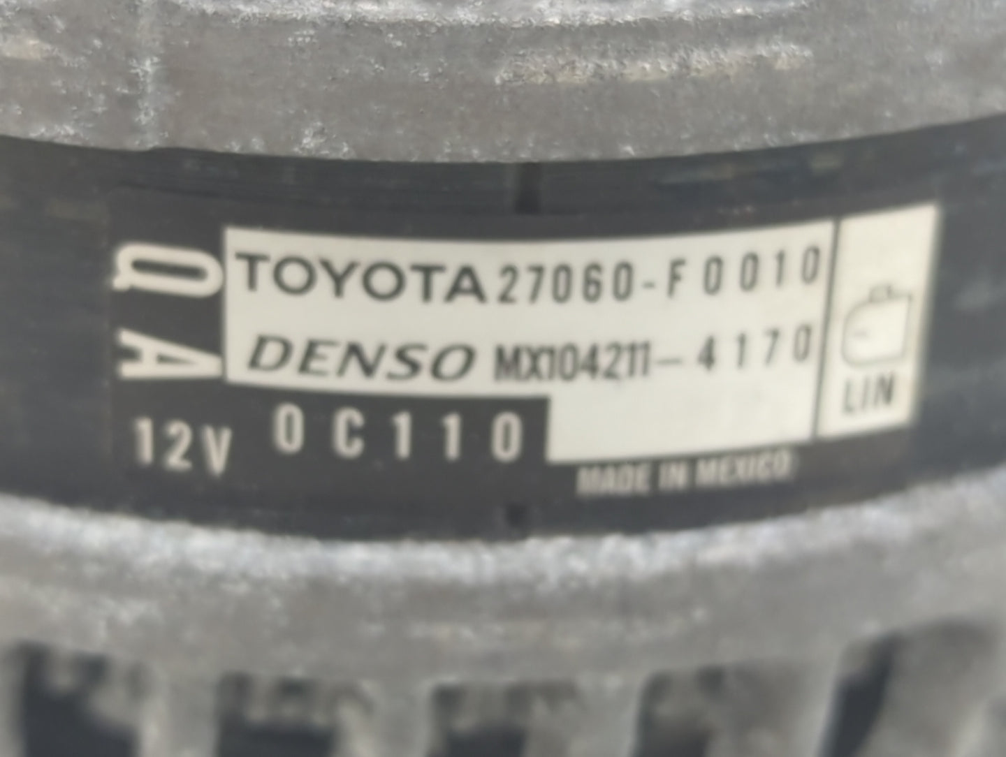 2018-2022 Toyota Camry Alternator Replacement Generator Charging Assembly Engine OEM P/N:MX104211-4170 27060-F0010 Fits OEM 