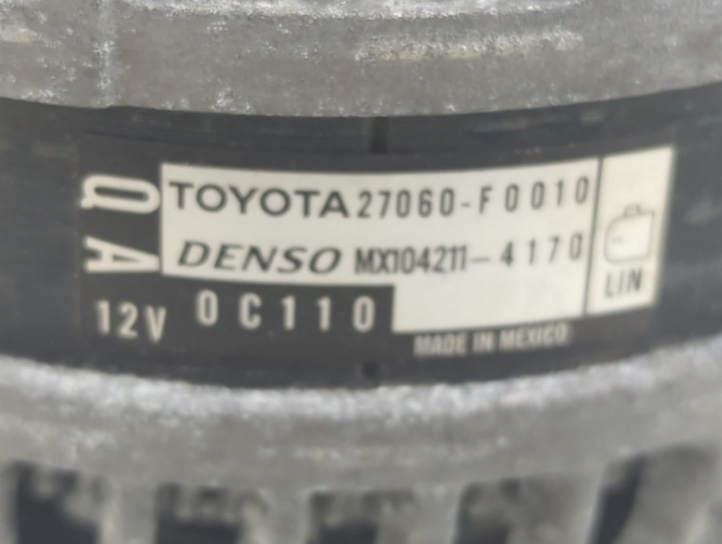 2018-2022 Toyota Camry Alternator Replacement Generator Charging Assembly Engine OEM P/N:MX104211-4170 27060-F0010 Fits OEM 