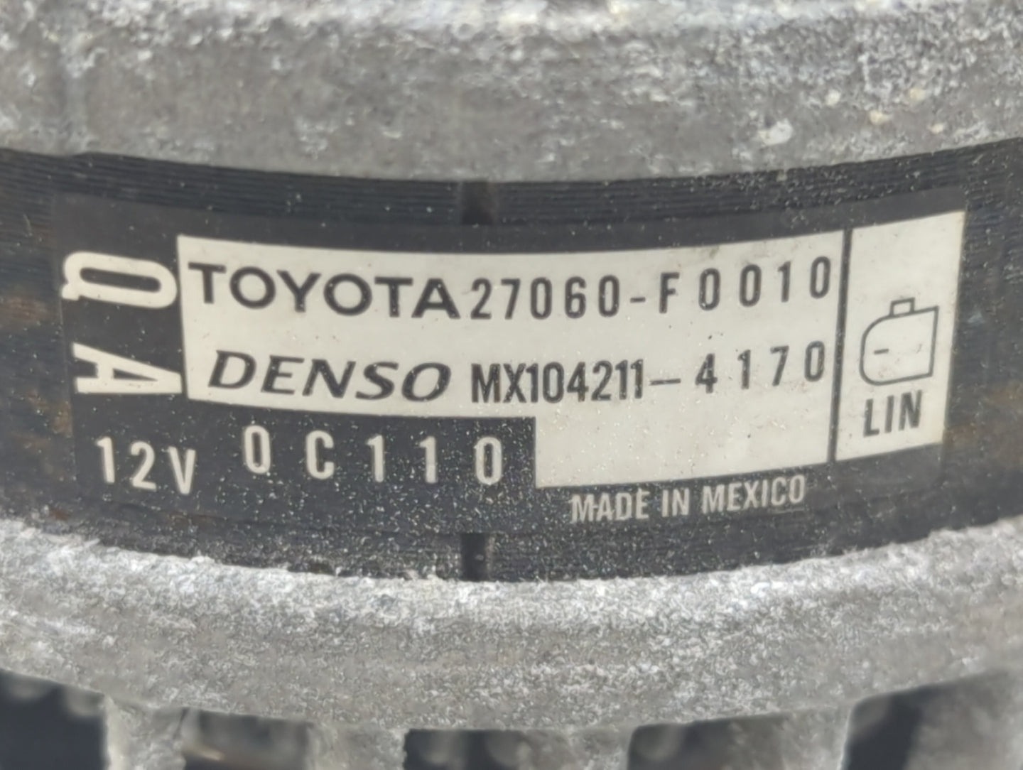 2018-2022 Toyota Camry Alternator Replacement Generator Charging Assembly Engine OEM P/N:MX104211-4170 27060-F0010 Fits OEM 