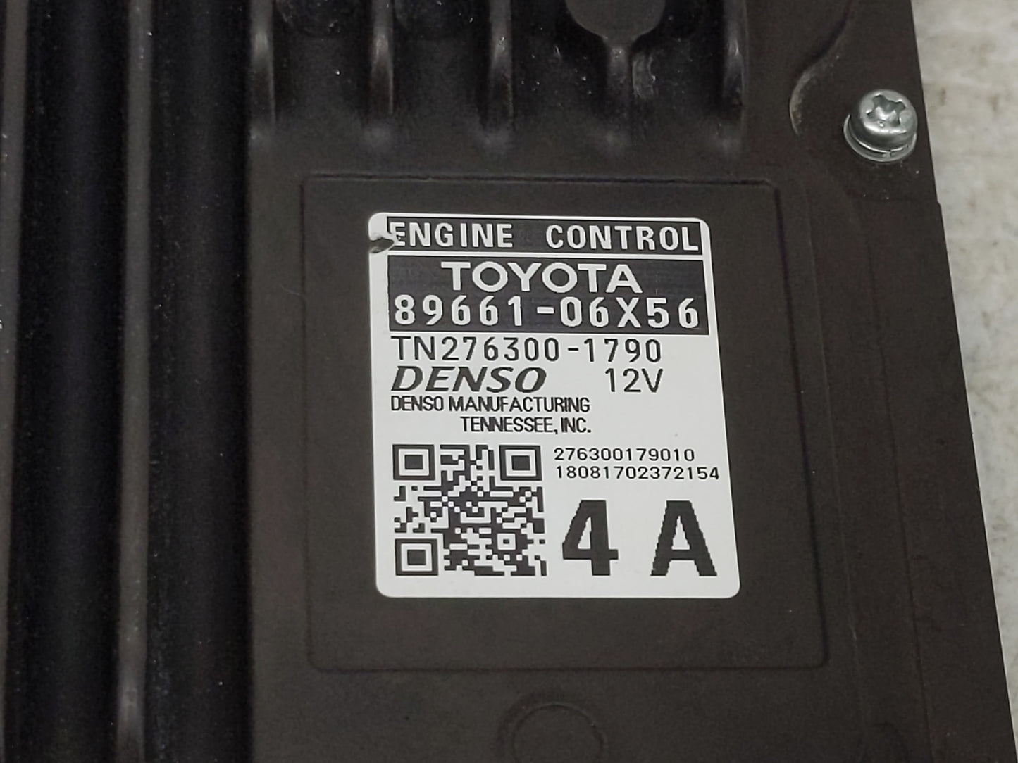 2018 Toyota Camry PCM Engine Control Computer ECU ECM PCU OEM P/N:TN276300-1790 89661-06X56 Fits OEM Used Auto Parts - Oemus