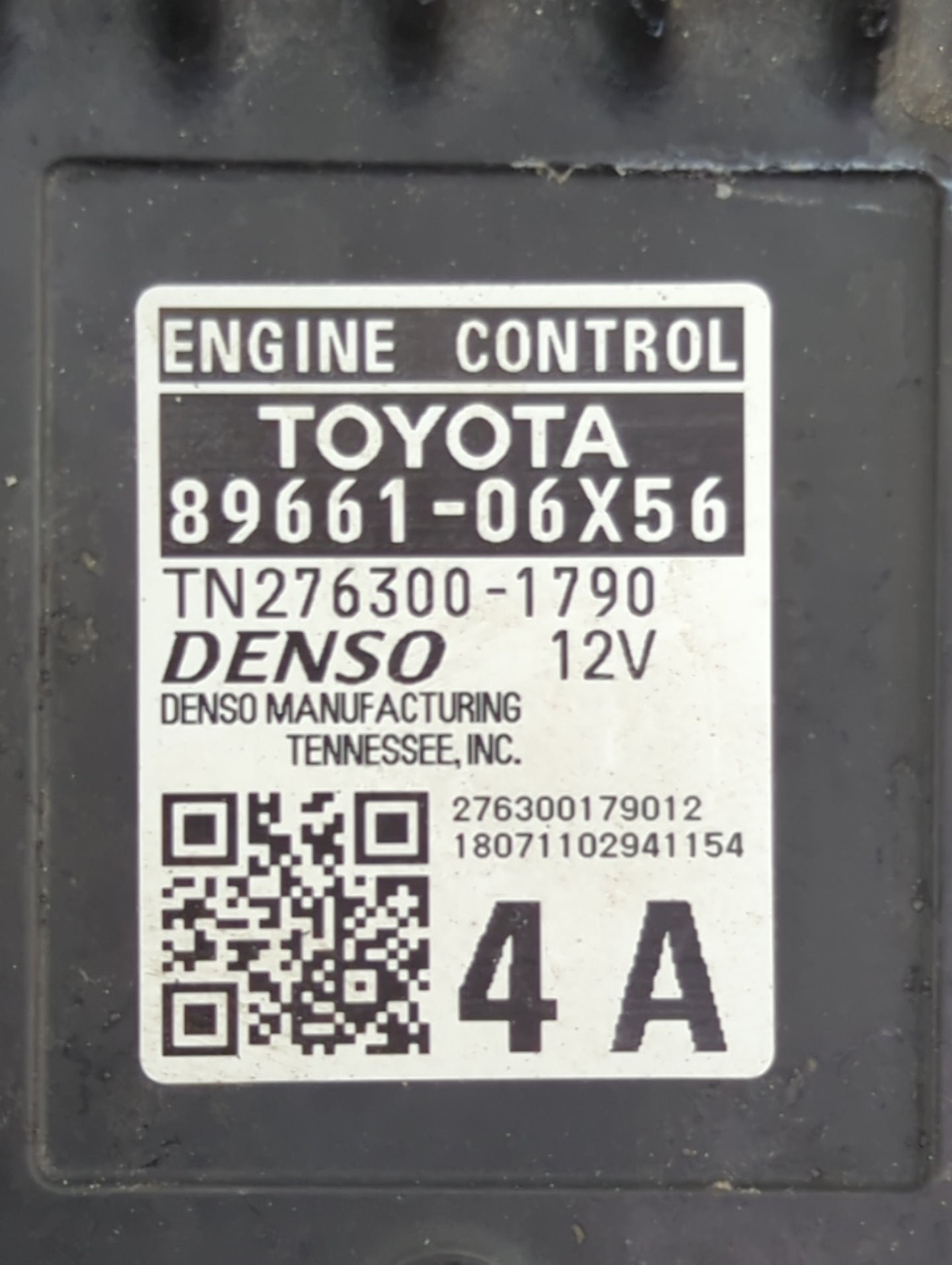 2018 Toyota Camry PCM Engine Control Computer ECU ECM PCU OEM P/N:89661-06X56 TN276300-1790 Fits OEM Used Auto Parts - Oemus