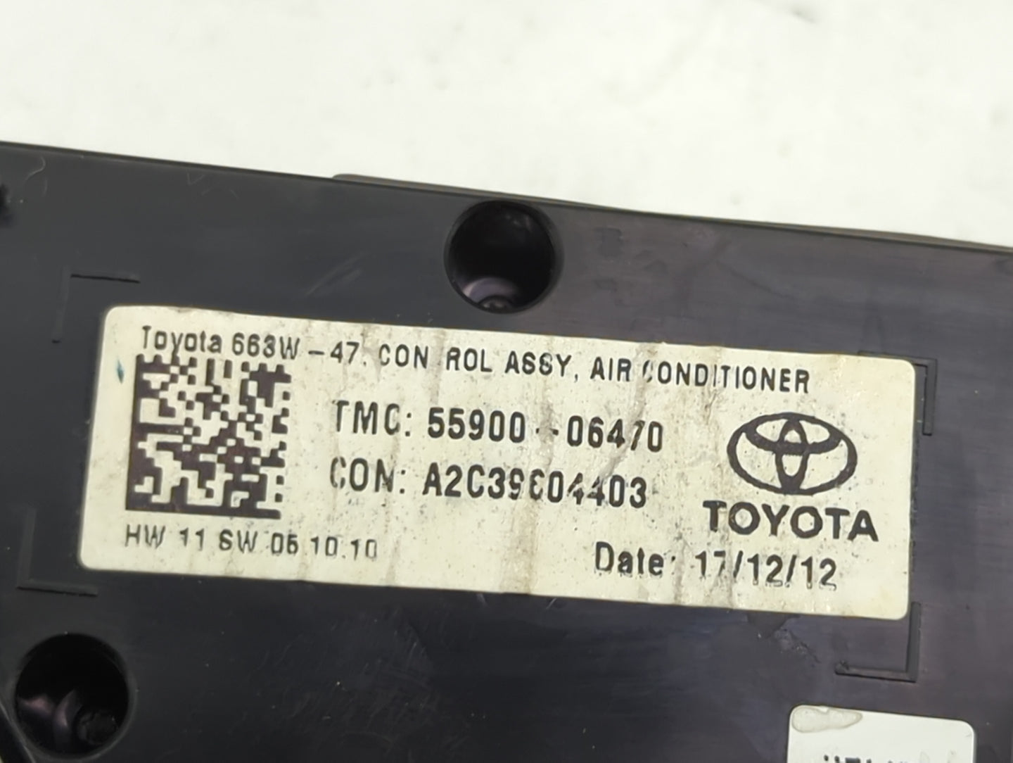 2018-2022 Toyota Camry Climate Control Module Temperature AC/Heater Replacement P/N:55900-06470 Fits Fits 2018 2019 2020 202