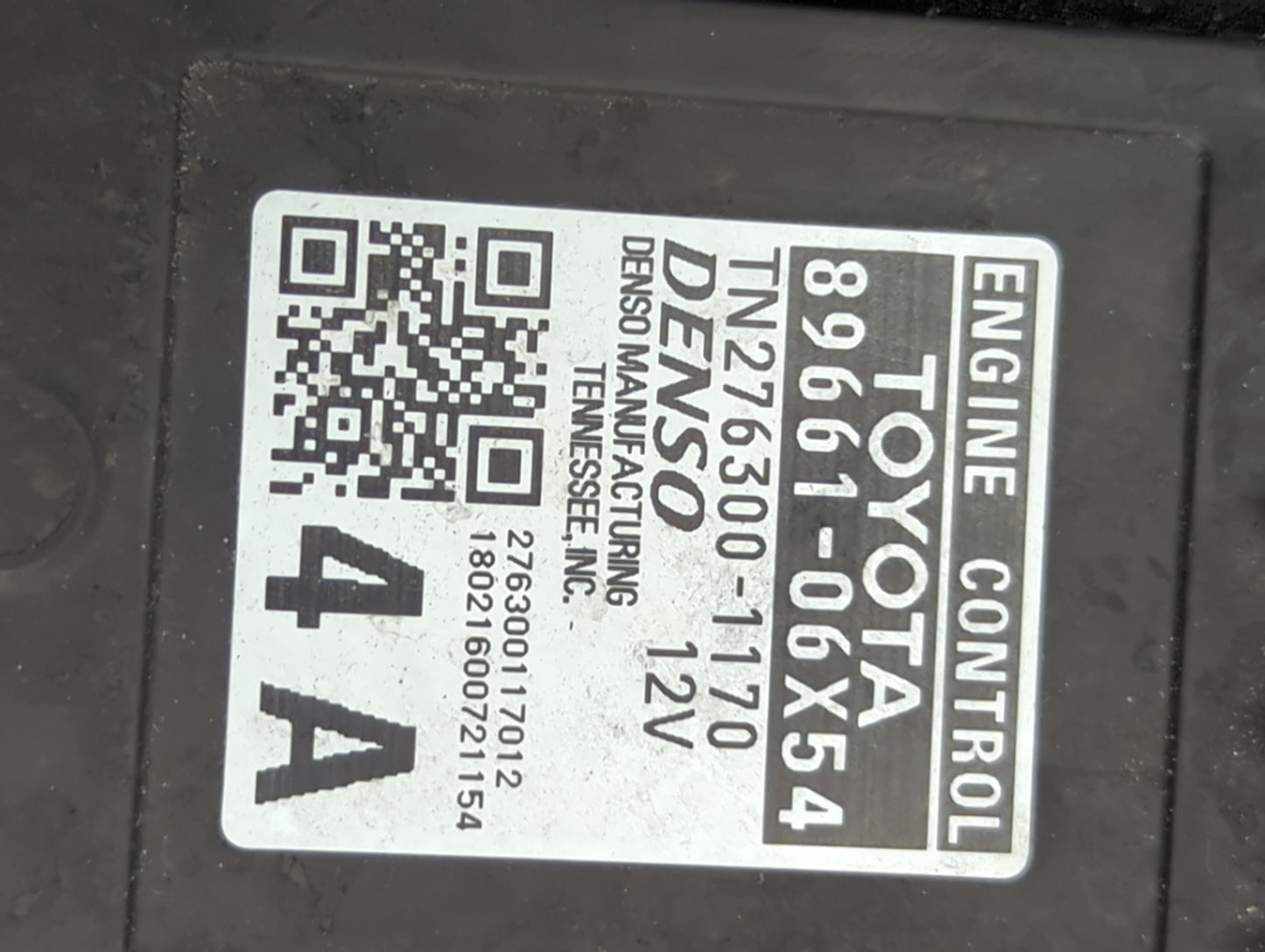 2018 Toyota Camry PCM Engine Control Computer ECU ECM PCU OEM P/N:89661-06X54 TN276300-1170 Fits OEM Used Auto Parts - Oemus