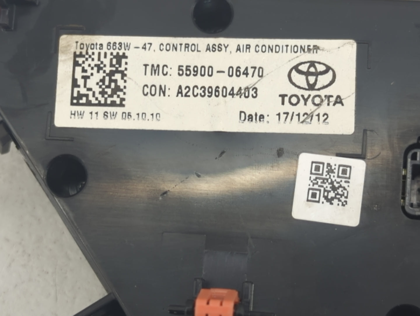 2018-2022 Toyota Camry Climate Control Module Temperature AC/Heater Replacement P/N:55900-06470 A2C39604403 Fits OEM Used Au