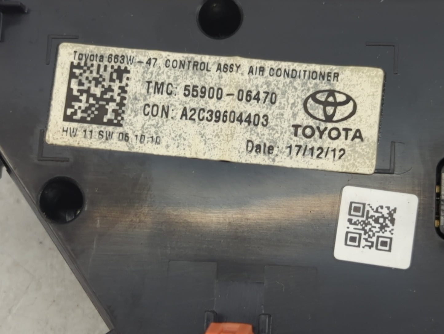 2018-2022 Toyota Camry Climate Control Module Temperature AC/Heater Replacement P/N:55900-06470 A2C39604403 Fits OEM Used Au