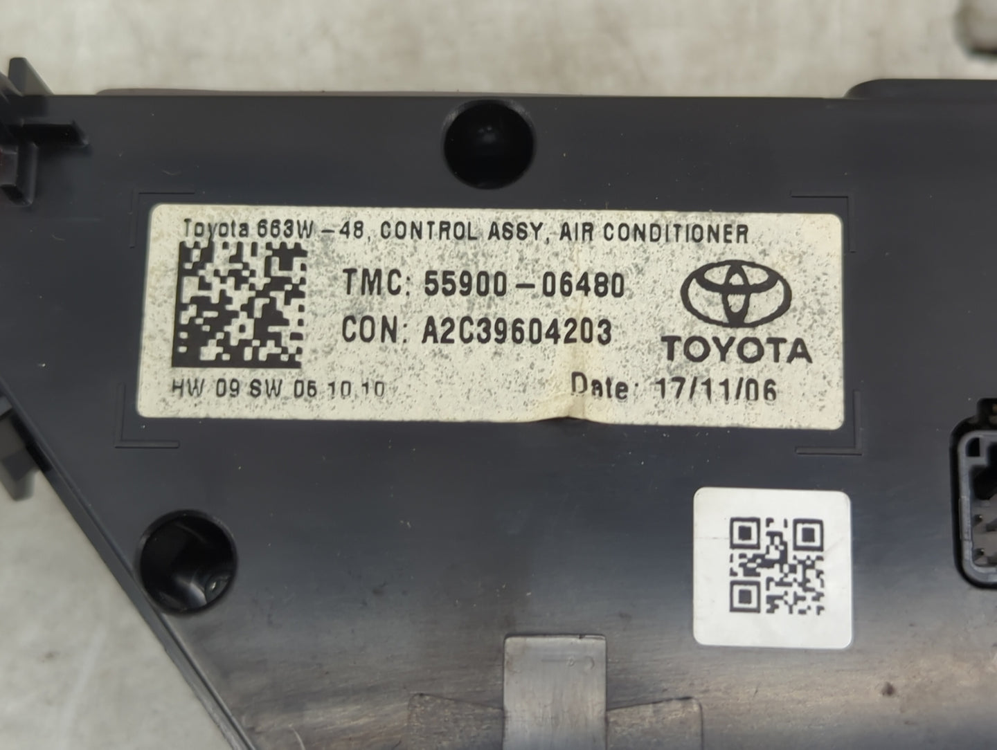 2018-2022 Toyota Camry Climate Control Module Temperature AC/Heater Replacement P/N:55900-06480 Fits Fits 2018 2019 2020 202