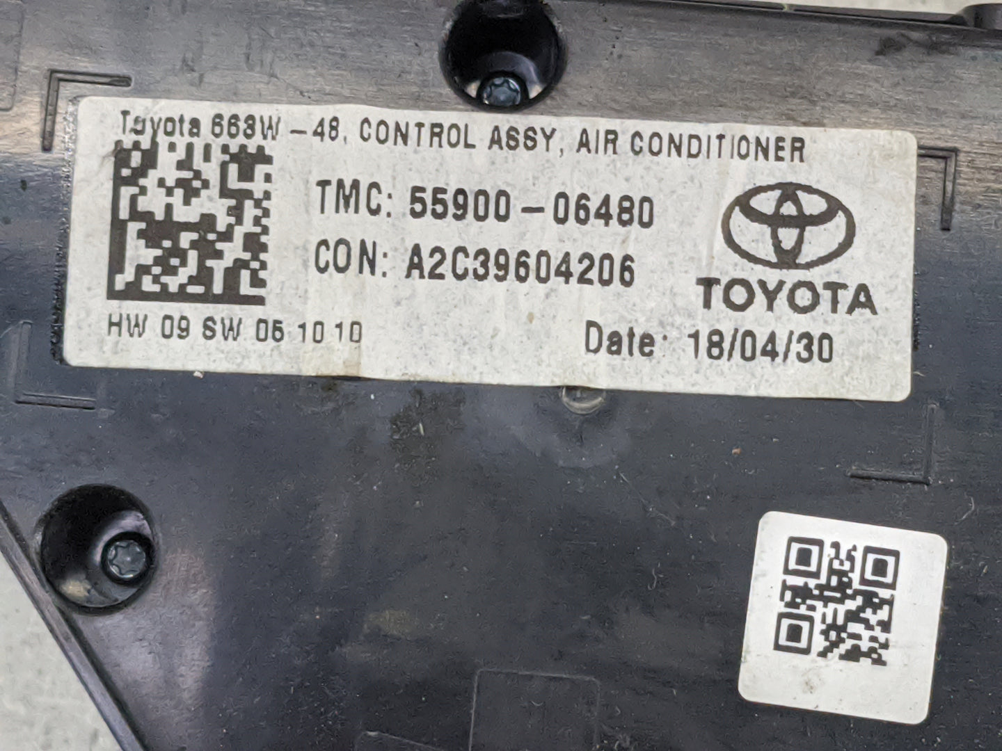 2018-2022 Toyota Camry Climate Control Module Temperature AC/Heater Replacement P/N:55900-06480 A2C39604206 Fits OEM Used Au