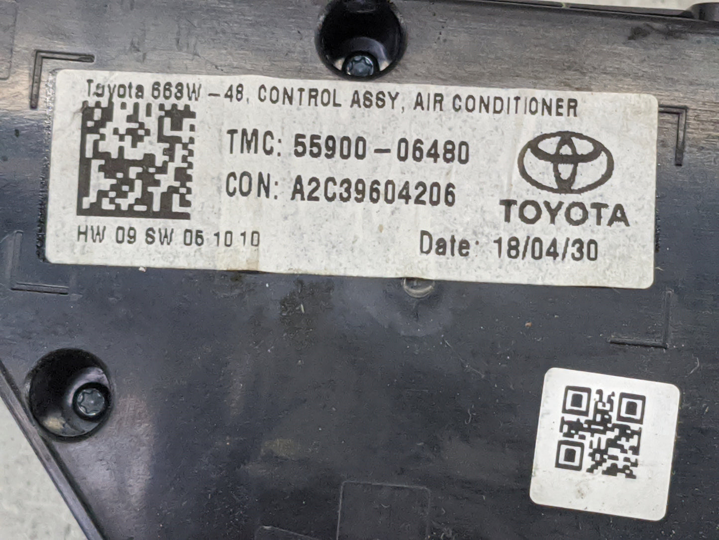 2018-2022 Toyota Camry Climate Control Module Temperature AC/Heater Replacement P/N:55900-06480 A2C39604206 Fits OEM Used Au