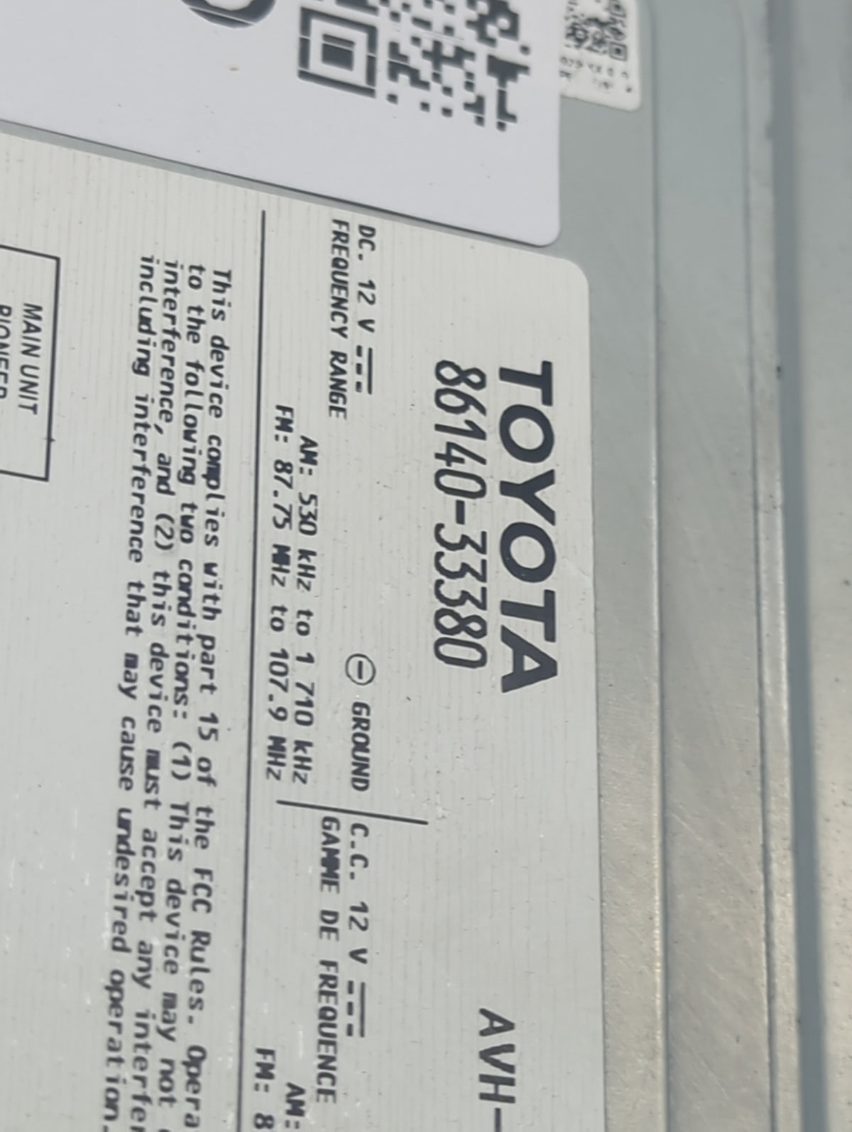 2018 Toyota Camry Information Radio Display Screen 1494635 - Oemusedautoparts1.com