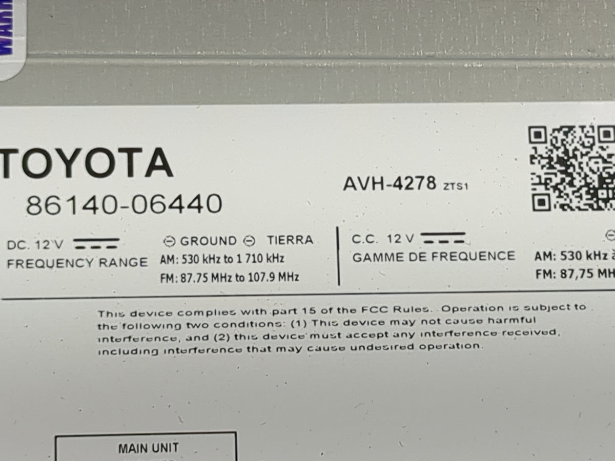 2018 Toyota Camry Information Radio Display Screen 1494708 - Oemusedautoparts1.com