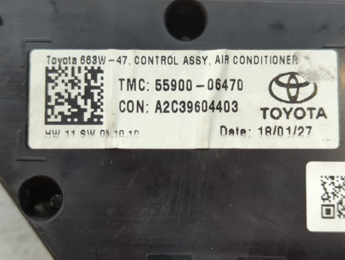 2018-2022 Toyota Camry Climate Control Module Temperature AC/Heater Replacement P/N:55900-06470 Fits Fits 2018 2019 2020 202
