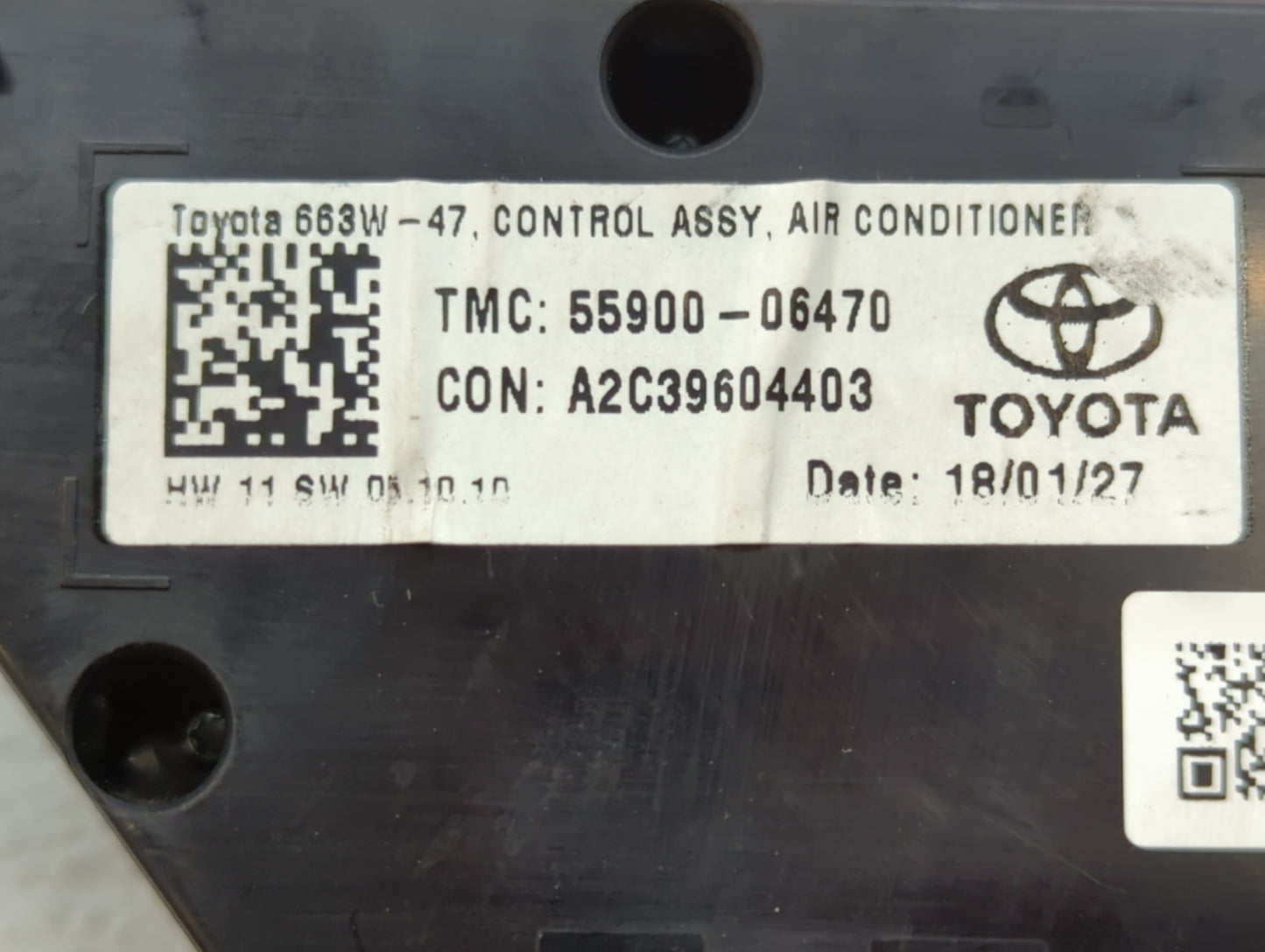 2018-2022 Toyota Camry Climate Control Module Temperature AC/Heater Replacement P/N:55900-06470 Fits Fits 2018 2019 2020 202