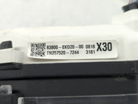 2018 Toyota Camry Instrument Cluster Speedometer Gauges P/N:83800-0XD20-00 Fits OEM Used Auto Parts - Oemusedautoparts1.com