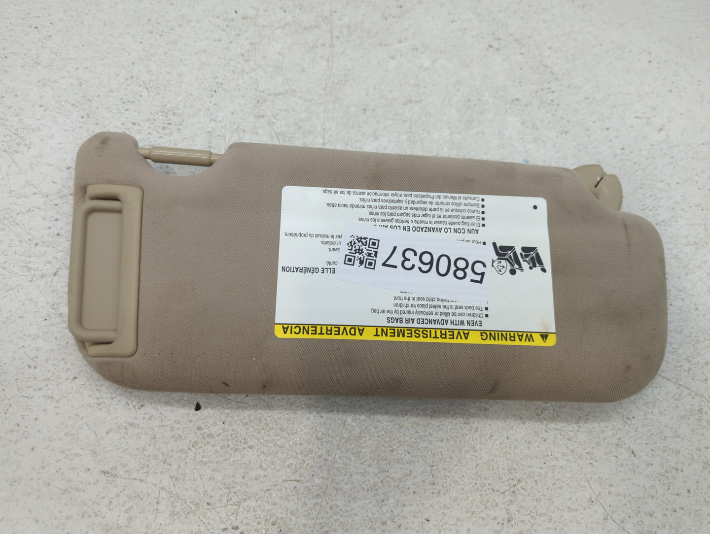 2018-2022 Toyota Camry Sun Visor Shade Replacement Passenger Right Mirror Fits Fits 2018 2019 2020 2021 2022 OEM Used Auto P