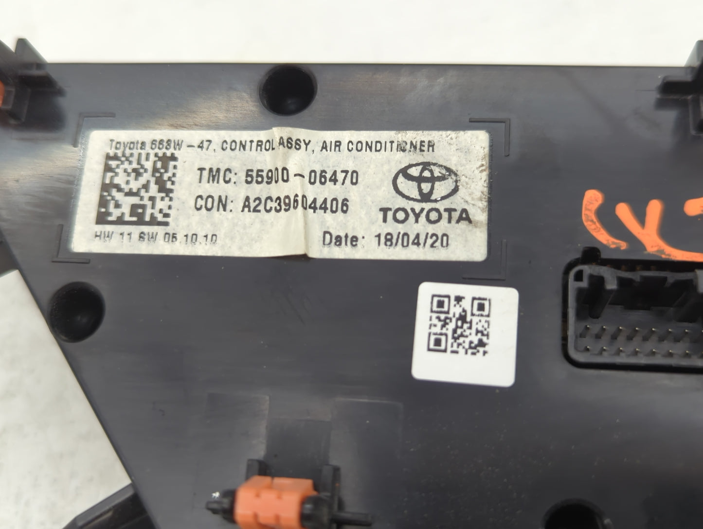 2018 Toyota Camry Climate Control Module Temperature AC/Heater Replacement P/N:55900-06470 84175393 Fits OEM Used Auto Parts