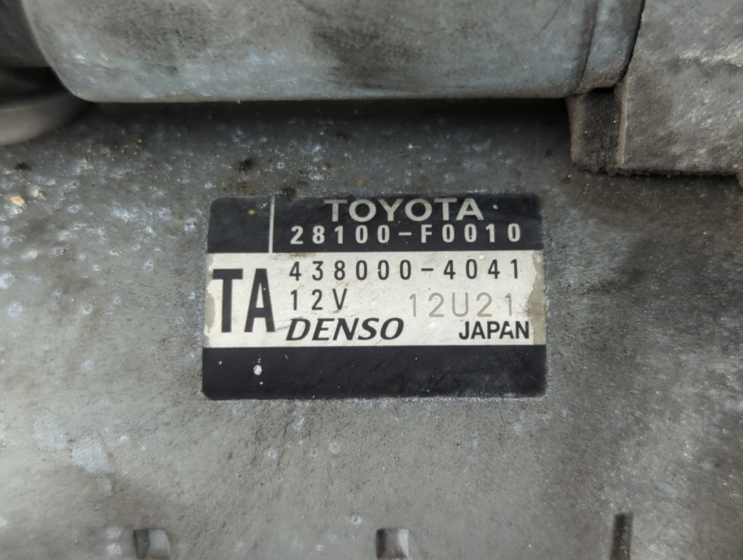 2018-2022 Toyota Camry Car Starter Motor Solenoid OEM P/N:28100-F0010 438000-4041 Fits Fits 2018 2019 2020 2021 2022 OEM Use