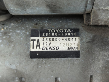 2018-2022 Toyota Camry Car Starter Motor Solenoid OEM P/N:28100-F0010 438000-4041 Fits Fits 2018 2019 2020 2021 2022 OEM Used Auto Parts