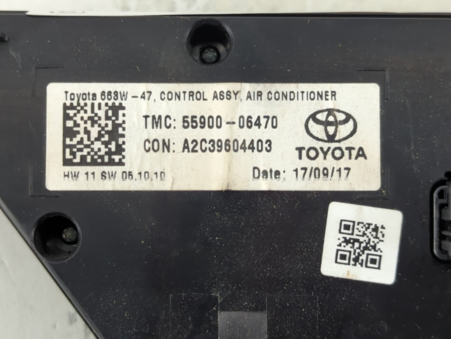 2018-2022 Toyota Camry Climate Control Module Temperature AC/Heater Replacement P/N:55900-06470 Fits Fits 2018 2019 2020 202