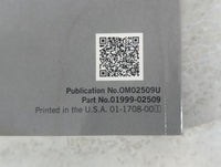 2018 Toyota Corolla Owners Manual Book Guide P/N:01999-02509 OEM Used Auto Parts - Oemusedautoparts1.com